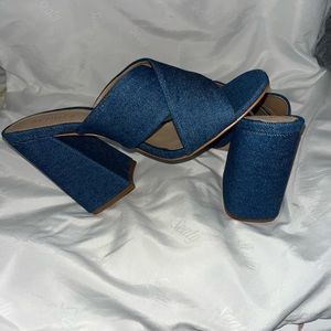 NWOB - Schutz Callie Denim Heels